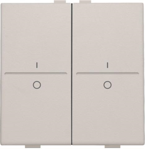 Touche double avec marquage I et 0 pour interrupteur sans fil ou bouton - poussoir 4 boutons de cde