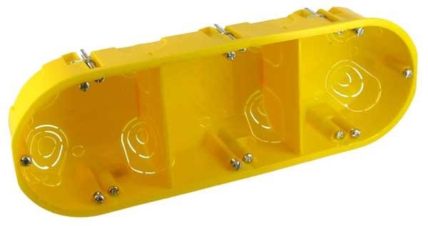 Drievoudige hollewanddoos diepte 45mm