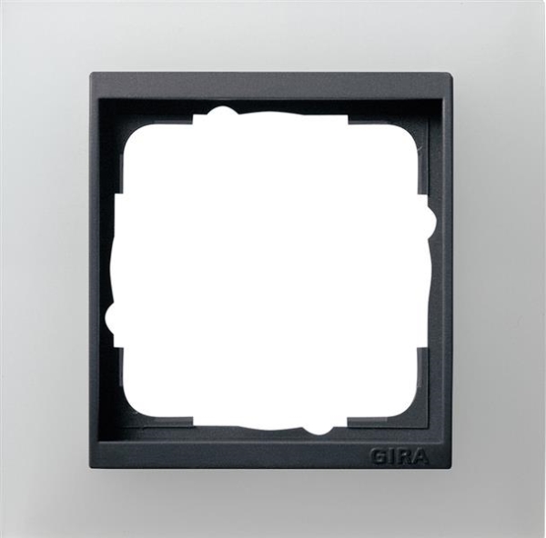 Cadre finition 1 x pour Anthracite Gira Event opaque Blanc