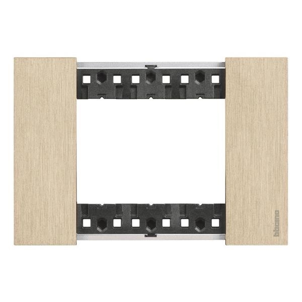 LNow - cover plate 3 modules Gold