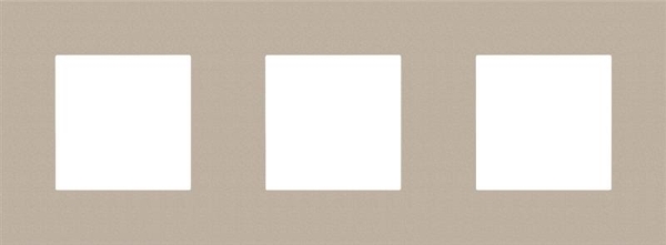 Plaque de recouvrement triple, entraxe de 71mm, Niko Pure steel Champagne