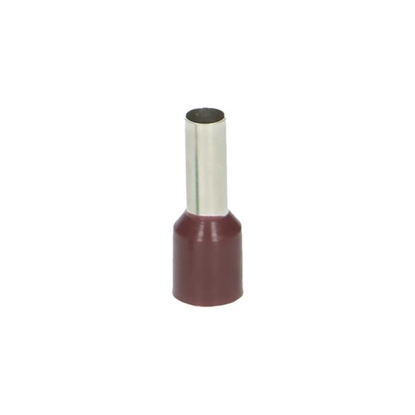 Geïsoleerde kabeleindklem sectie max. 10mm², Koperen huls lengte: 12mm, 100 stuks