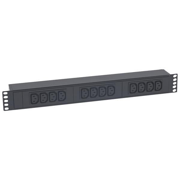 19" LCS² - équipements - bloc d'alimentation 230 V - 12 x C13 - Noir