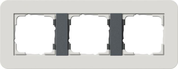 Afdekraam 3 voudig Gira E3 licht Grijs / Antraciet