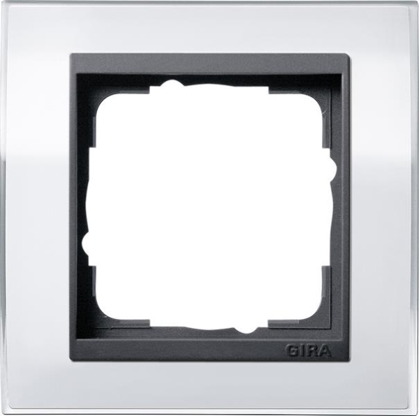 Cadre finition 1 x pour Anthracite Gira Event Clear Blanc