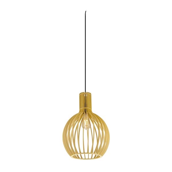 Wud, pendelarmatuur, E27, ballshape, open kabeluiteinde, 1 x max. 60W, Zwart