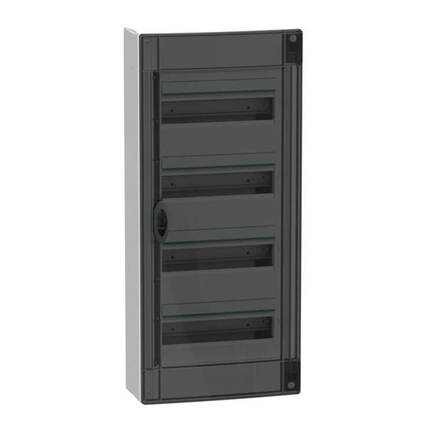 Prismaset XS - opbouw - 4 rijen - 13 modules - transparante deur - Wit
