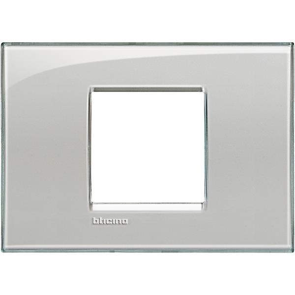 LivingLight - afdekplaat rechthoekige breed 2 modules cold Grey