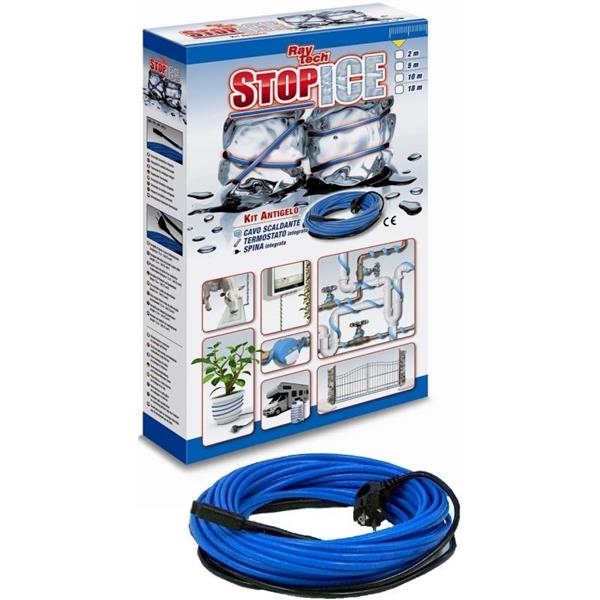 Stop Ice-5/12 kit verwarmingskabel + stekker + thermostaat 5m