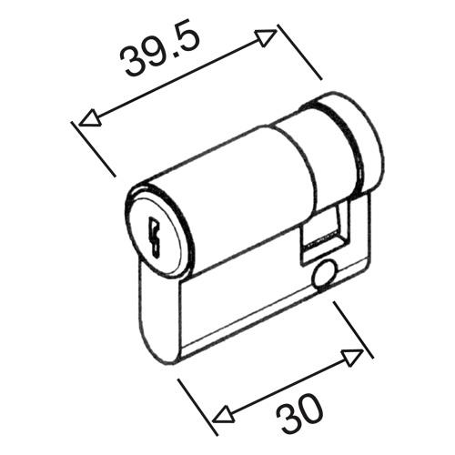 Sleutel V2432E (alléén voor EH - kasten) voo slot 832030