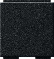 Cache universel couvercle Modular jack 2 x 30° + étiquette System 55 Noir mat