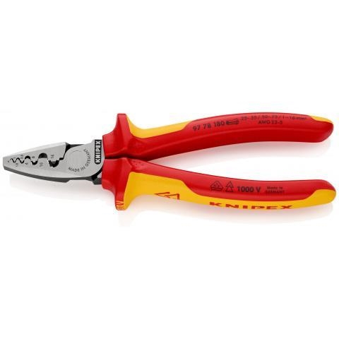 Krimptang adereindhulzen 0.25 tot 16mm² lengte: 180mm