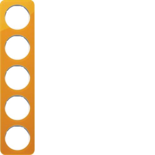 Afdekplaat 5 - voudig R.1 Oranje transparant / Polarwit
