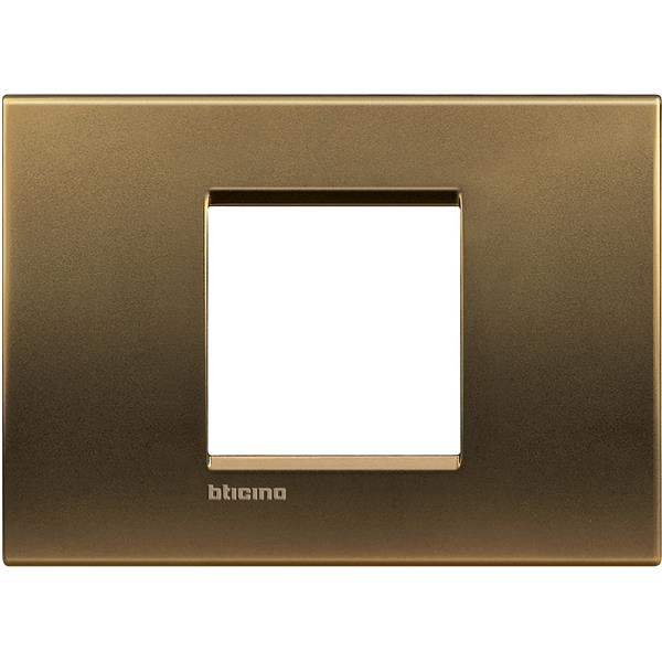 LivingLight - cover plate 2 modules Bronze