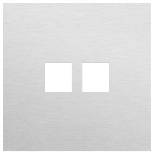 Plaque de recouvrement simple pour double connexion RJ Niko Rocker et Niko Toggle Alu Grey