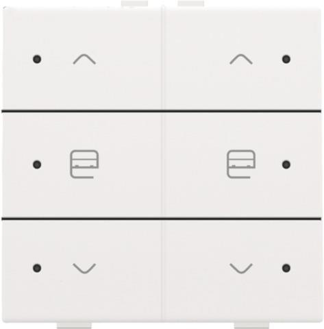 Single push button with Led for Niko Home Control, White coated