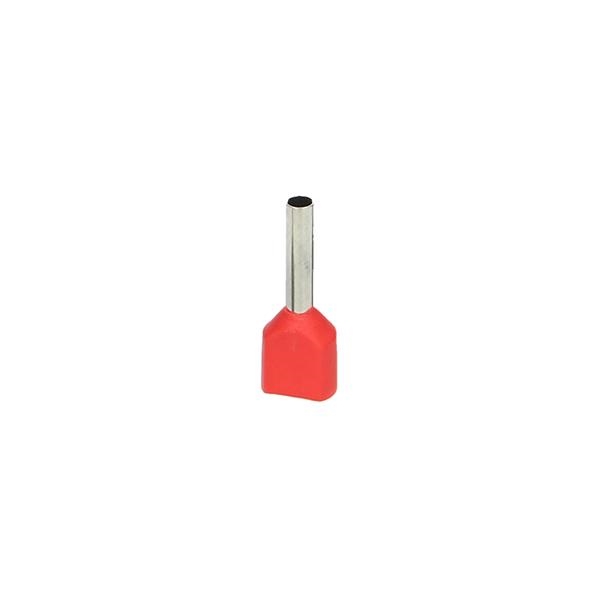 Geïsoleerde dubbele kabeleindklem maximaal doorsnede 1mm² lengte koperen huls: 8mm 100 stuks