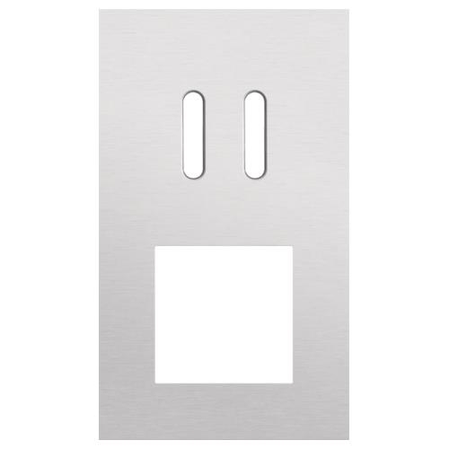 Tweevoudige afdekplaat, verticaal 60mm centerafstand, voor een tweevoudige schakelfunctie en een