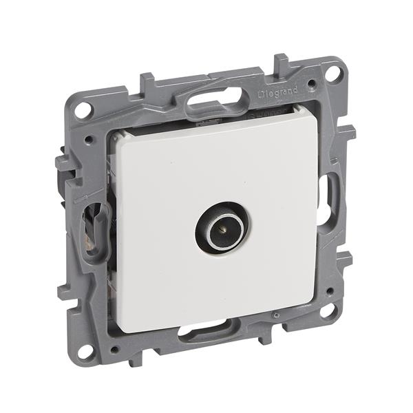 Niloé prise TV mâle 14dB 0 - 2400 MHz Blanc à griffes