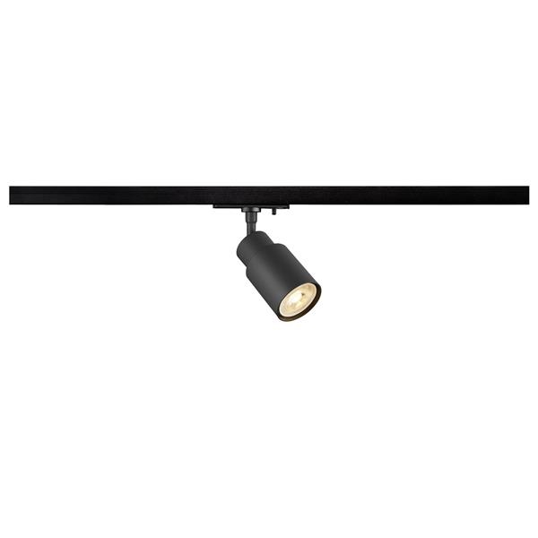 Puri 2.0 tube, spot monophasé, Gu10, 1 x max. 6W, Noir