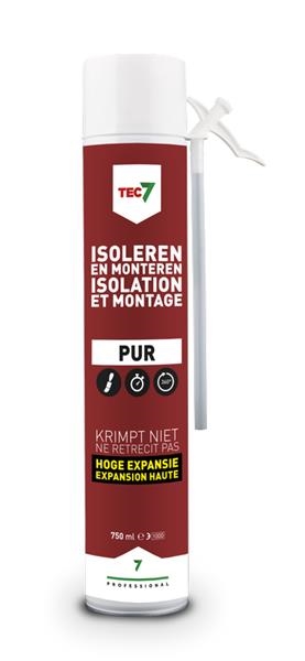 Pur 7 isolatie en montageschuim 750ml