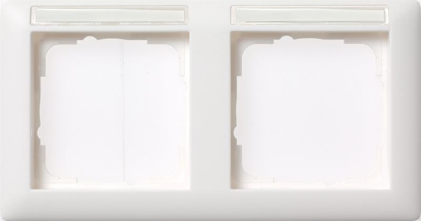 Afdekraam 2 voudig met tekstkader horizontaal standard 55 zuiver Wit
