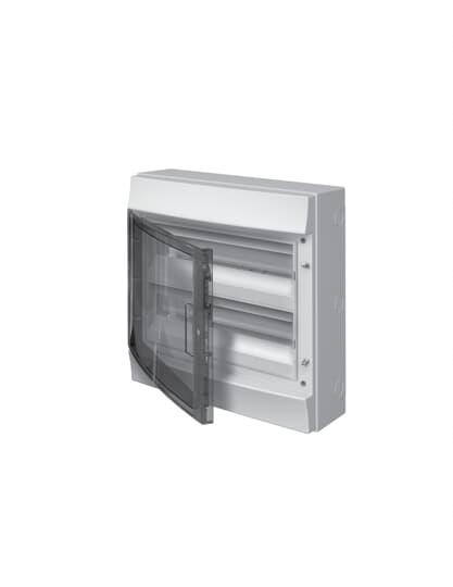 Fix - O - rail 65 verdeelkast 36 modules 2 rijen doorzichtige deur IP65