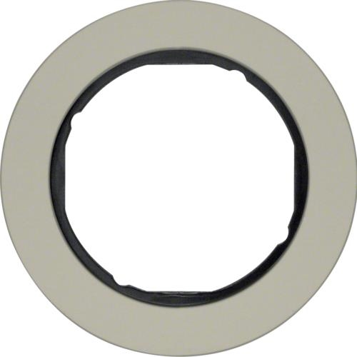 Afdekplaat 1 - voudig Berker serie R.Classic Inox / Zwart