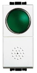 Pushbutton 10A + green lampholder
