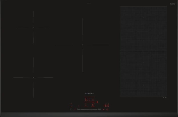 Table de cuisson IQ700 induction 80cm, flexInduction, 5 zones, 1 flexZone, touchSlider avec 17 posit