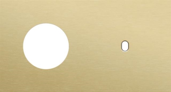 Double cover plate, horizontal 71mm centre distance, for a single switching function and a socket f
