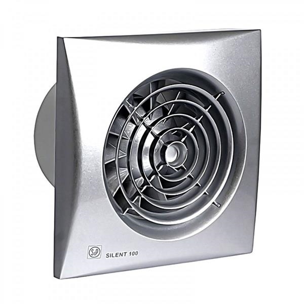 Badkamer extractor 95m³u 12V geruisloos Silver