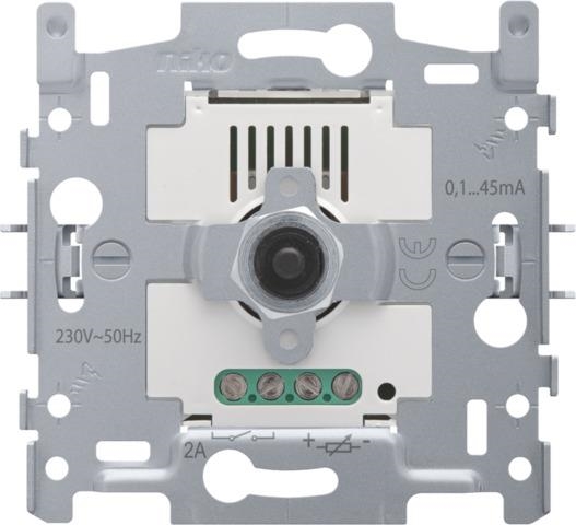 Base for rotary dimmer for the switching and dimming of electronic control gear