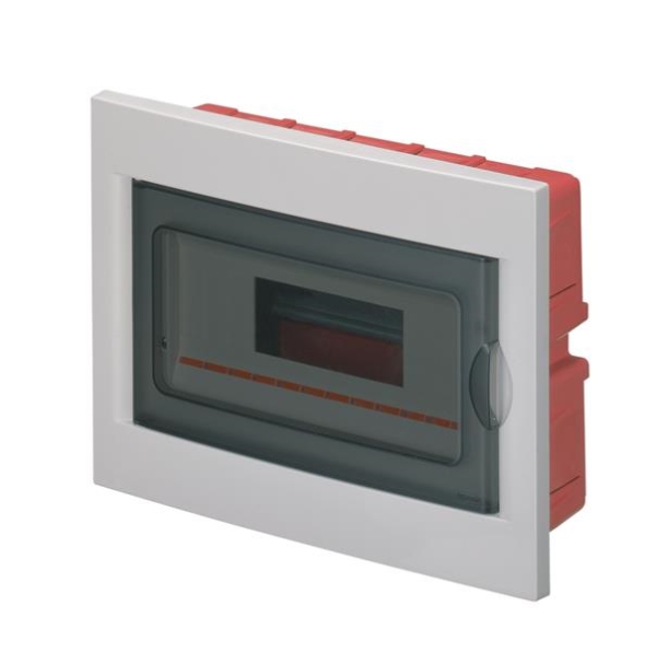 Inbouw kast Grijs 12 modules met gefumeerde deur IP40 320 x 240 x 80mm Ral 7035
