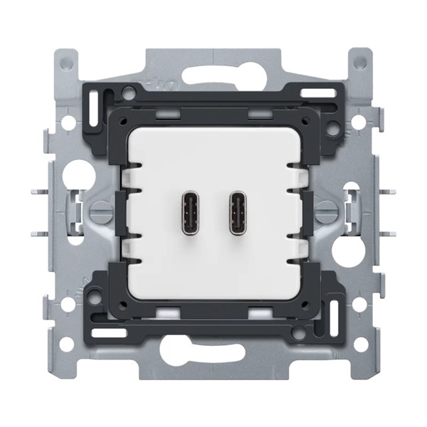 Double chargeur USB-C intelligent avec power delivery 65 watts-crête fixation par griffes