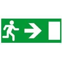 Pictogram deur / pijl rechts / man voor noodverlichte armatuur strio 2 / G5 / Wd