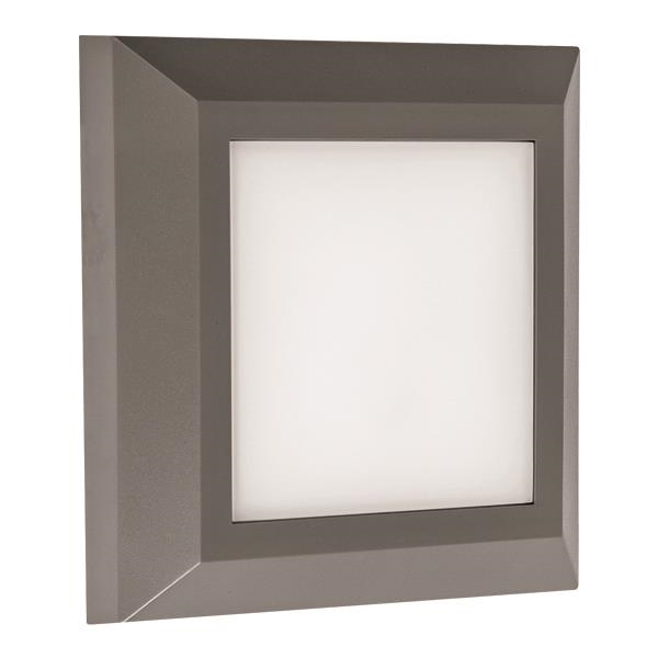 Applique murale 3W Graphite IP65 carré 3000K