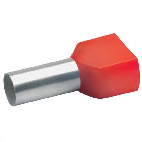 Douille isolée 2 x 10mm² 14mm Rouge