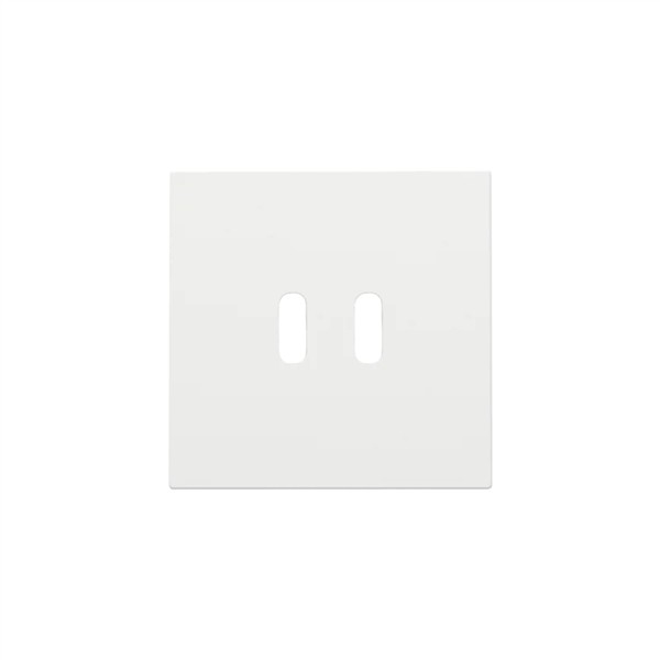 Afwerkingsset voor dubbele smart USB-C-lader White Steel