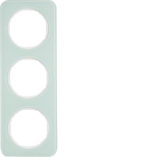 Afdekplaat 3 - voudig Berker R.1 Glas, Polarwit
