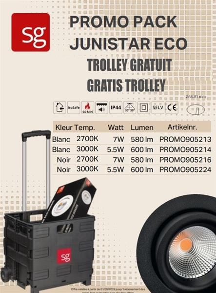 Promo pack Junistar Eco Isosafe (pack de 8 pièces) Noir 3000K