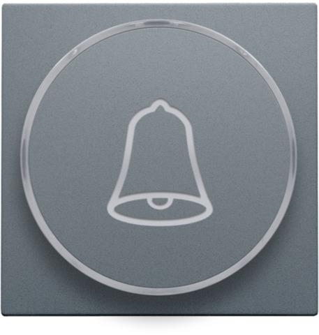 Set de finition avec anneau transparent avec symbole sonnette pour bouton - poussoir 6A avec Led