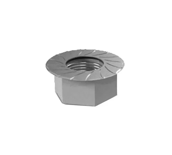 Zeskantflensmoer met vertanding M10 - Din 6923