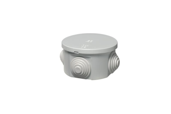 Ronde aftakdoos IP44 met 4 kabelingangen diameter 65 x 35 max 20mm