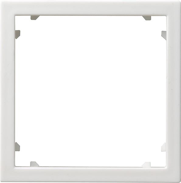 Cadre adaptateur avec découpe carrée pour appareils avec cache (45 x 45mm) Blanc satiné - le cadre