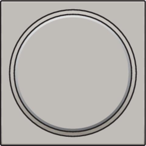 Afwerkingsset met doorschijnende ring zonder symbool voor drukknop 6A met amberkleurige Led Champagn