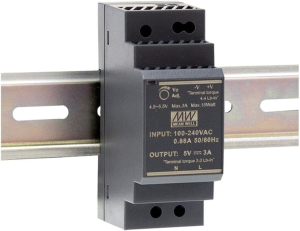 Alimentation stabilisée 24W 12Vdc 2A sur rail Din