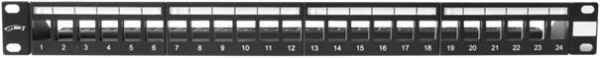 BKT 19" patchpaneel 24 x RJ45 Zwart