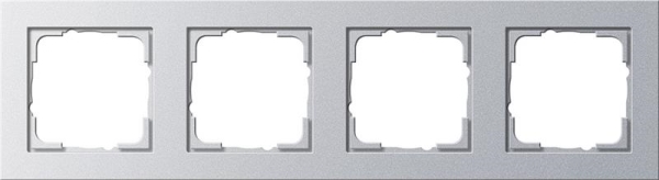Cover frame 4 gang Gira E2 colour Aluminium
