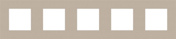 Plaque de recouvrement quintuple, entraxe de 71mm, Niko Pure steel Champagne